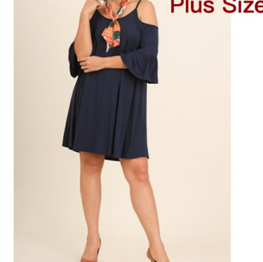 Plus size navy dress